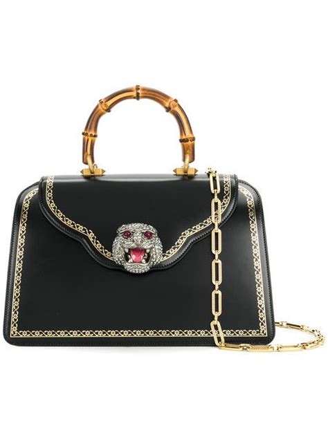 borse gatto gucci|Gucci leather shoulder bag.